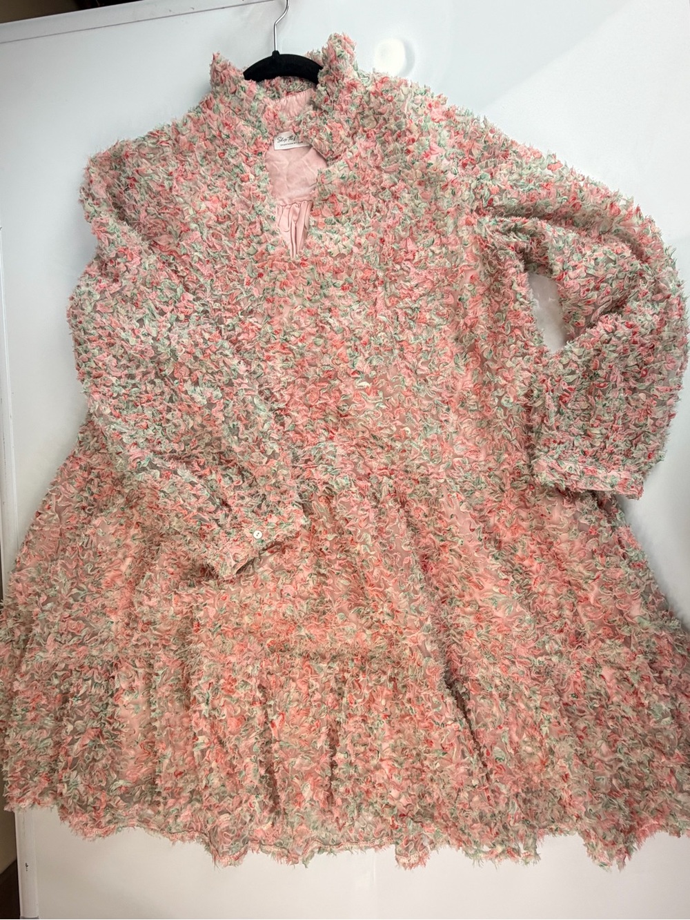 Shop the Mind Large Always On My Mind Pink Floral Tulle Baby Doll Dress